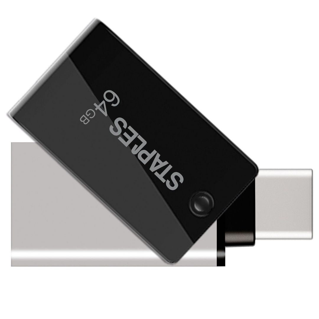 Externer Speicher USB-A 3.1 / USB-C Staples K23, 64Gb EKMMD64GK233CST