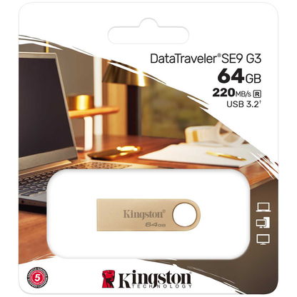 Externer Speicher USB-A 3.2 Kingston DT SE9 G3, 64 GB DTSE9G3/64 GB