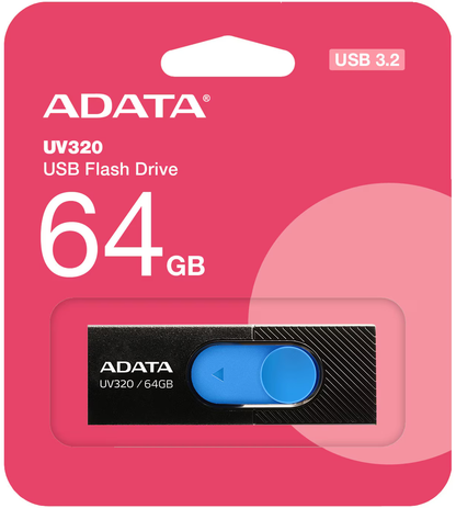 Externer USB-A 3.2 Speicher Adata UV320, 64GB AUV320-64G-RBKBL