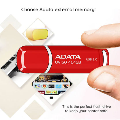 Externer USB-A-3.2-Speicher Adata UV150, 64 GB AUV150-64G-RBK