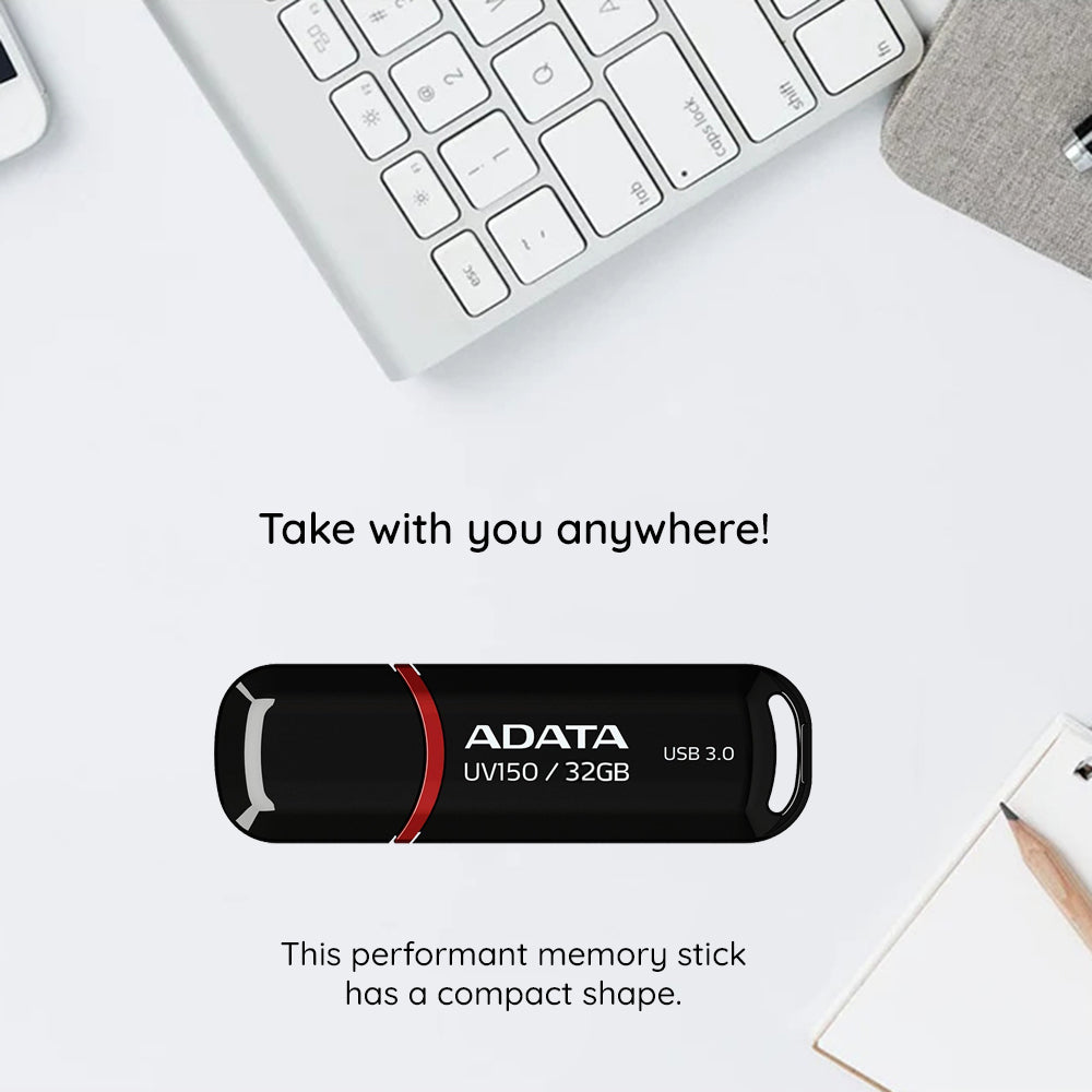 Externer USB-A-3.2-Speicher Adata UV150, 64 GB AUV150-64G-RBK