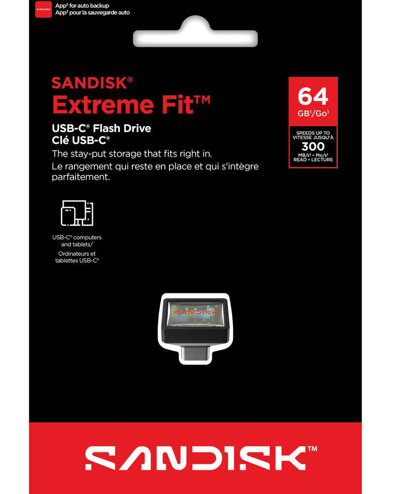 Externer USB-C Speicher SanDisk Extreme Fit, 64Gb SDCZ530-064G-G46