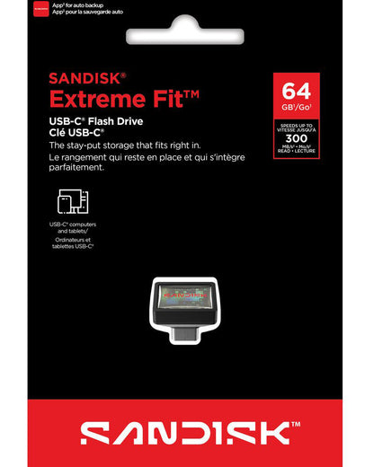 Externer USB-C Speicher SanDisk Extreme Fit, 64Gb SDCZ530-064G-G46
