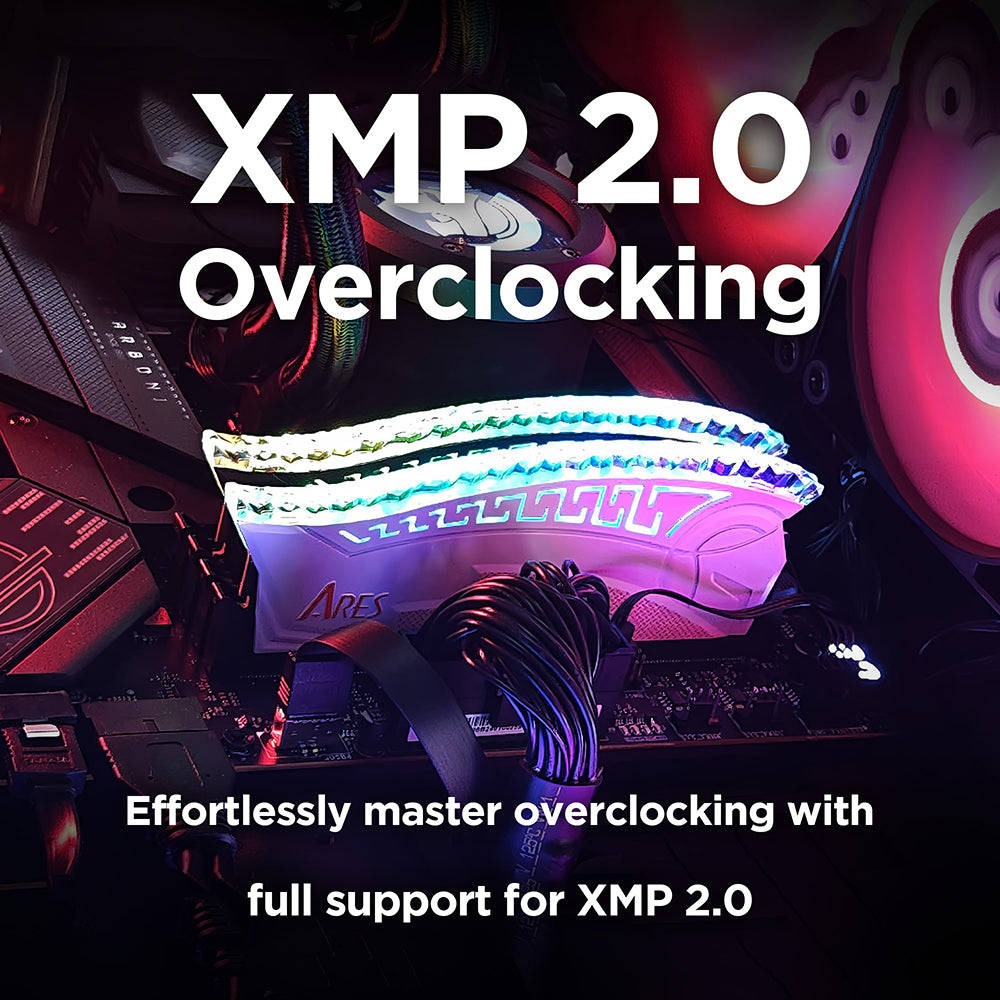 RAM-Speicher Dato Ares Armor, DDR4, RGB, 8GB, 3600Mhz, CL18, Schwarz AMRGB1G88G36K