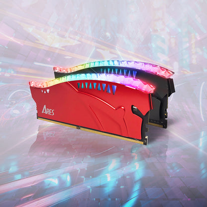 RAM-Speicher Dato Ares Armor Lite, DDR4, RGB, 8GB, 3600Mhz, CL18, Rot ARB8G4R36