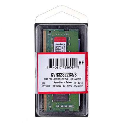 Kingston ValueRAM Arbeitsspeicher, DDR4 SODIMM, 8GB, 3200Mhz KVR32S22S8/8