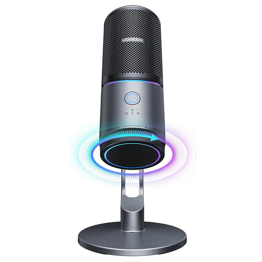 Cardioid-Mikrofon UGREEN CM769 (35629), RGB, USB-A, 2m, Schwarz
