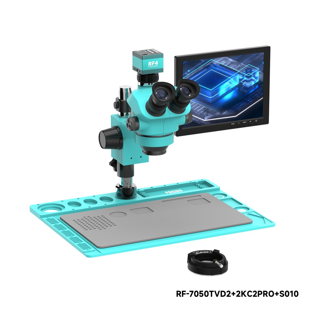 Mikroskop mit Monitor und Kamera RF4 RF-7050TVD2 + 2KC2PRO + S010
