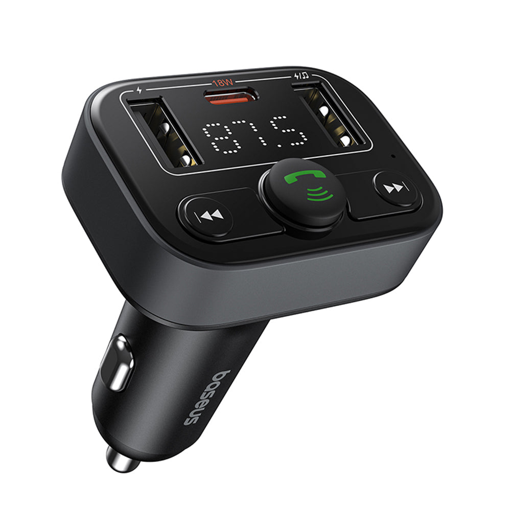FM Bluetooth Modulator Baseus S-09 Lite, 2 x USB-A - 1 x USB-C C10762300113-00