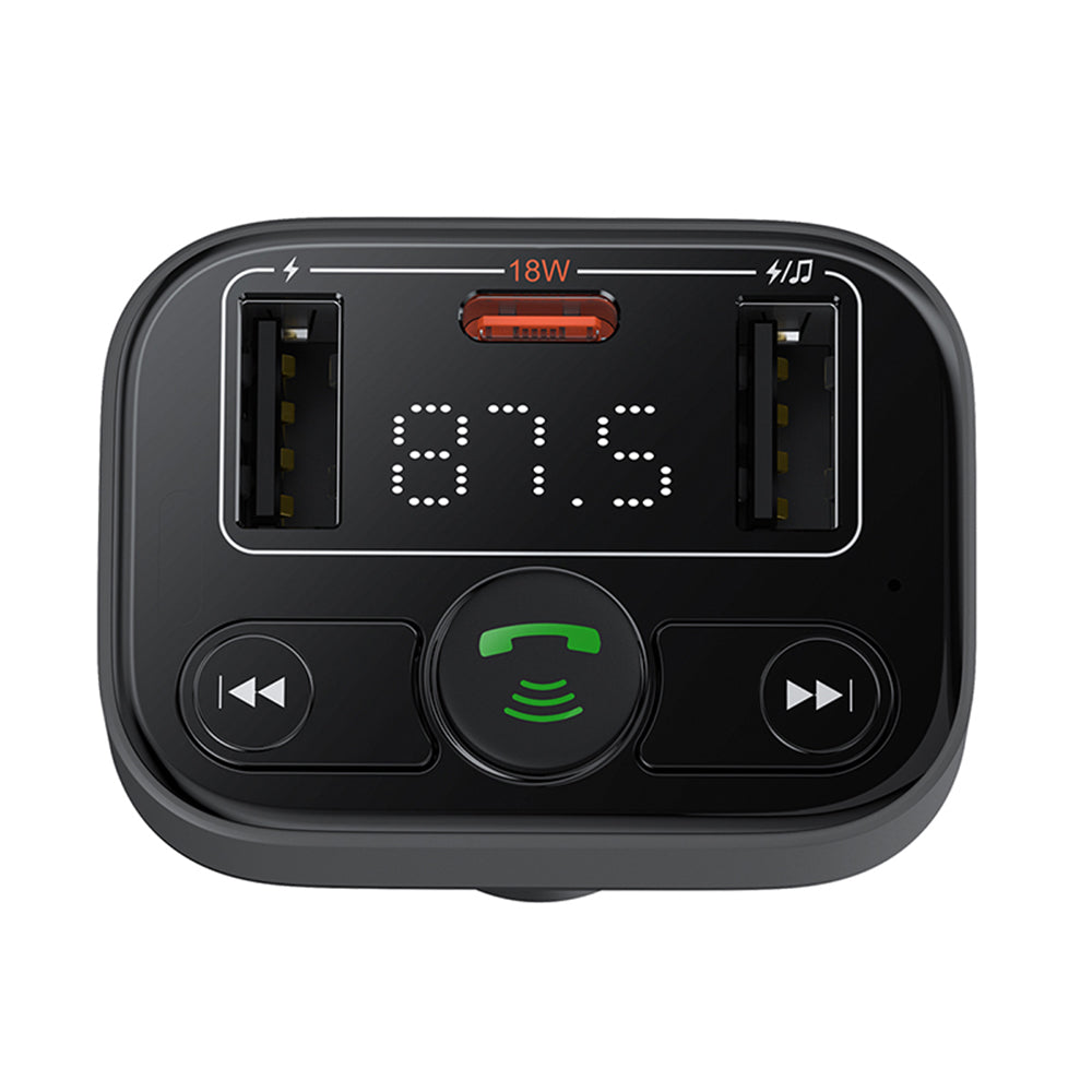 FM Bluetooth Modulator Baseus S-09 Lite, 2 x USB-A - 1 x USB-C C10762300113-00