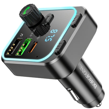 FM-Modulator Bluetooth Borofone BC53 Highway, 2 x USB-A - 1 x USB-C