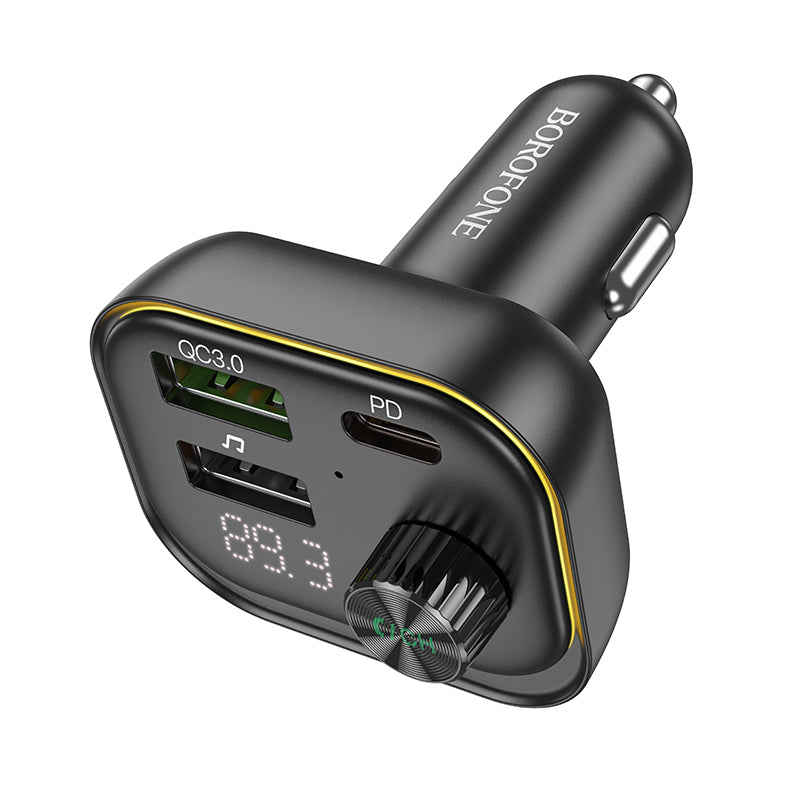 Borofone BC54 Bluetooth FM-Modulator, 2 x USB-A – 1 x USB-C