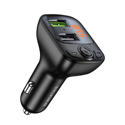 Borofone BC41 Eminency FM-Transmitter Bluetooth | 2x USB-A & microSD | Schwarz
