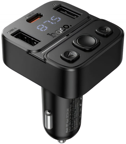HOCO E87 Bluetooth FM Modulator, 2 x USB-A - 1 x USB-C
