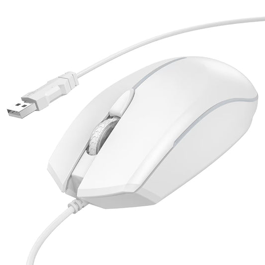 Gaming-Maus Kabelgebunden USB HOCO GM37, RGB, 2400DPI, Weiß