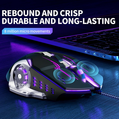 Gaming-Maus Wired USB XO Design M10, RGB, 3200DPI, Schwarz