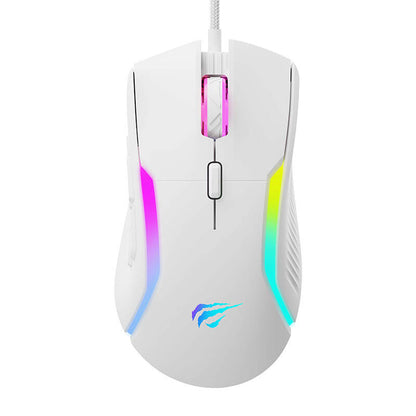 Gaming-Maus Wired USB HAVIT MS1033, RGB, 800DPI - 8000DPI, Weiß