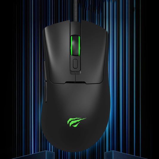 Gaming-Maus HAVIT MS966, kabelgebunden, USB, RGB, 800DPI - 12000DPI, 1.6m, Schwarz