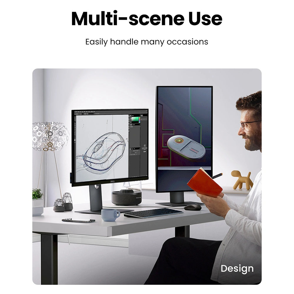 Kabelgebundene USB-Maus UGREEN MU007, 1200DPI, 1,5m, Schwarz