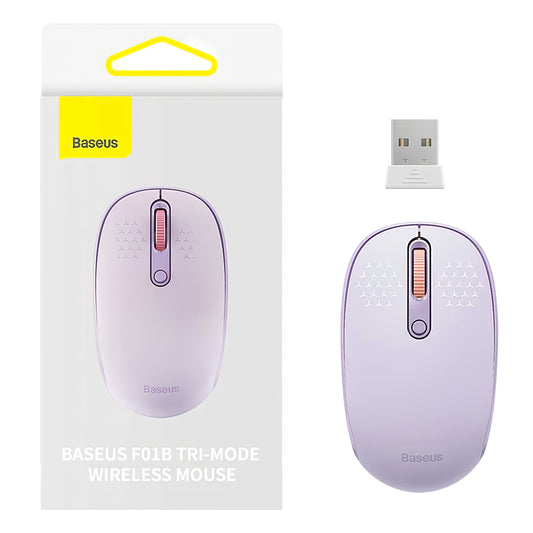 Maus Wireless Baseus F01B Tri-Mode, 1600DPI, BT / Wi-Fi, Lila B01055503513-00