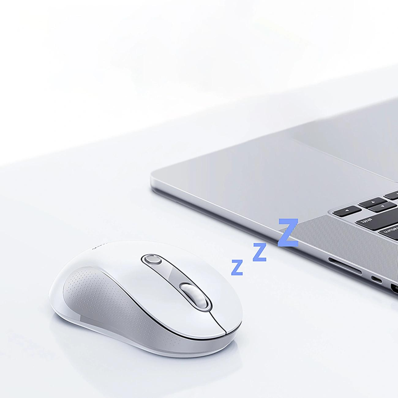 Mouse Wireless Baseus F02, 1600DPI, BT / Wi-Fi, Weiß B0203302