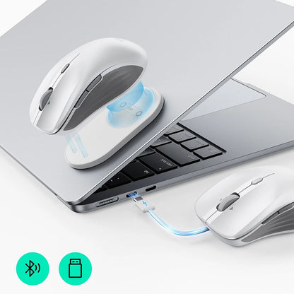 ESR MagMouse Wireless Mouse, 800DPI - 4800DPI, BT / Wi-Fi, White