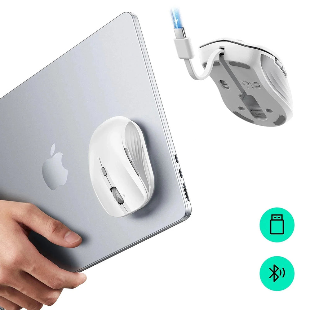 Wireless-Maus ESR MagMouse, 800DPI - 4800DPI, Weiß