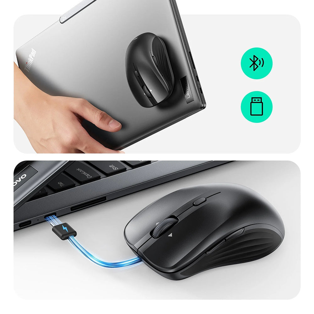 Wireless-Maus ESR MagMouse, 800DPI - 4800DPI, BT / Wi-Fi, Schwarz