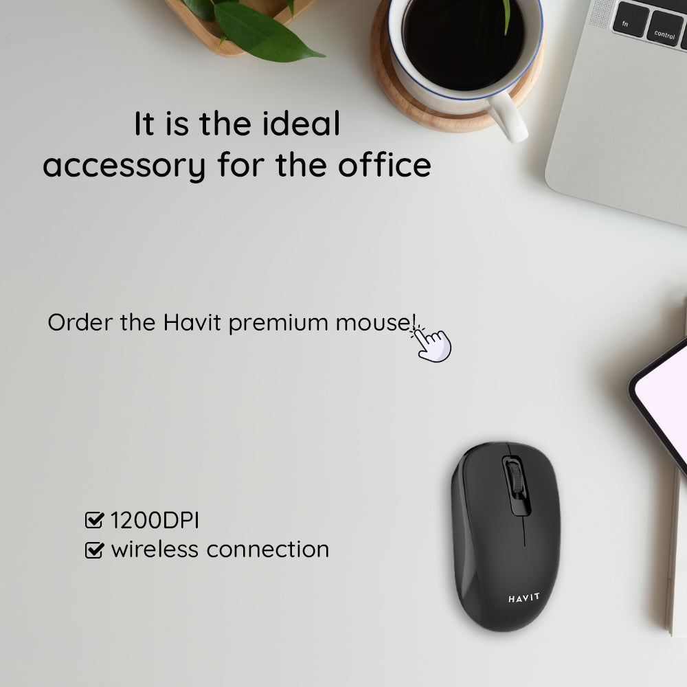 Wireless-Maus HAVIT MS626GT, 1200DPI, Schwarz Blau
