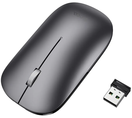 Kabellose Maus HOCO GM43, 1600DPI, BT / Wi-Fi, Grau