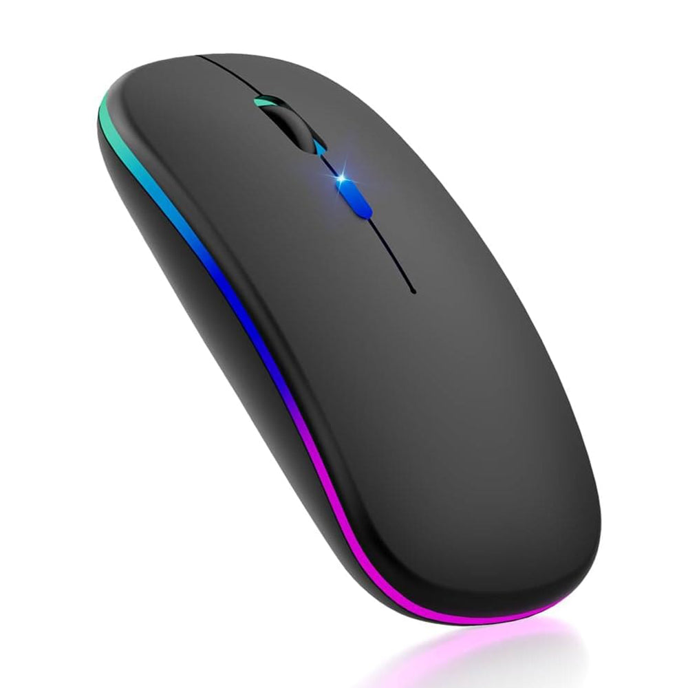 Wireless-Maus Techsuit M1, RGB, 1600DPI, Schwarz