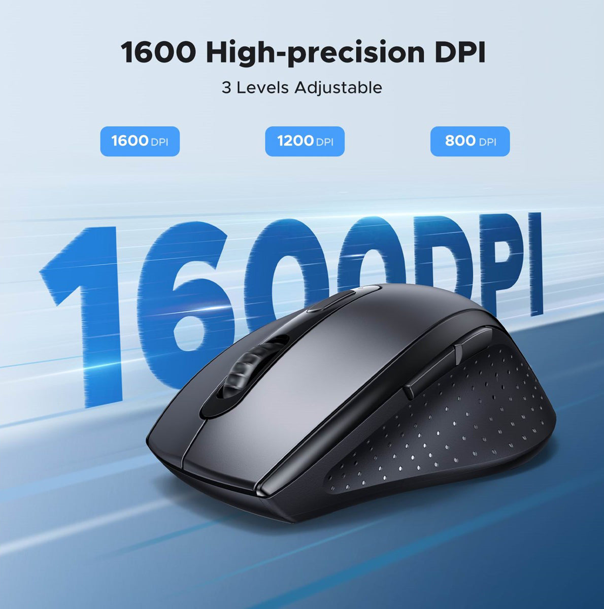 Drahtlose Maus UGREEN M511, 1600DPI, Schwarz