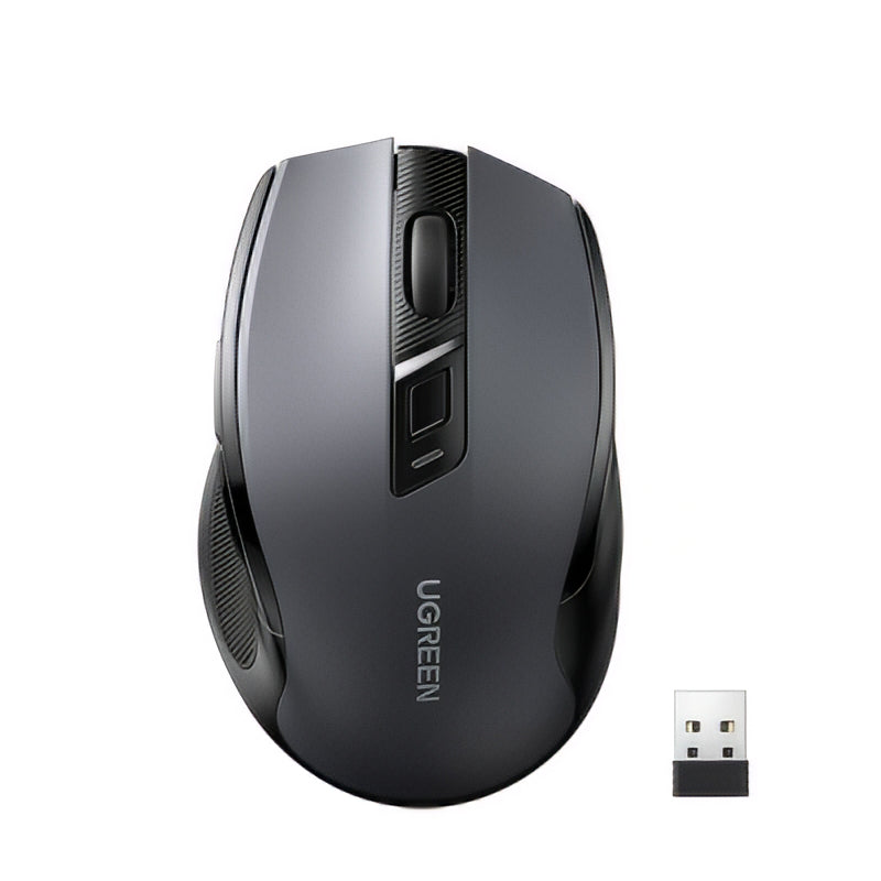 UGREEN MU006 Wireless Mouse (90855), 4000DPI, BT / Wi-Fi, Grey