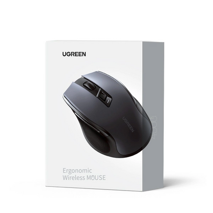 UGREEN MU006 Wireless Mouse (90855), 4000DPI, BT / Wi-Fi, Grey