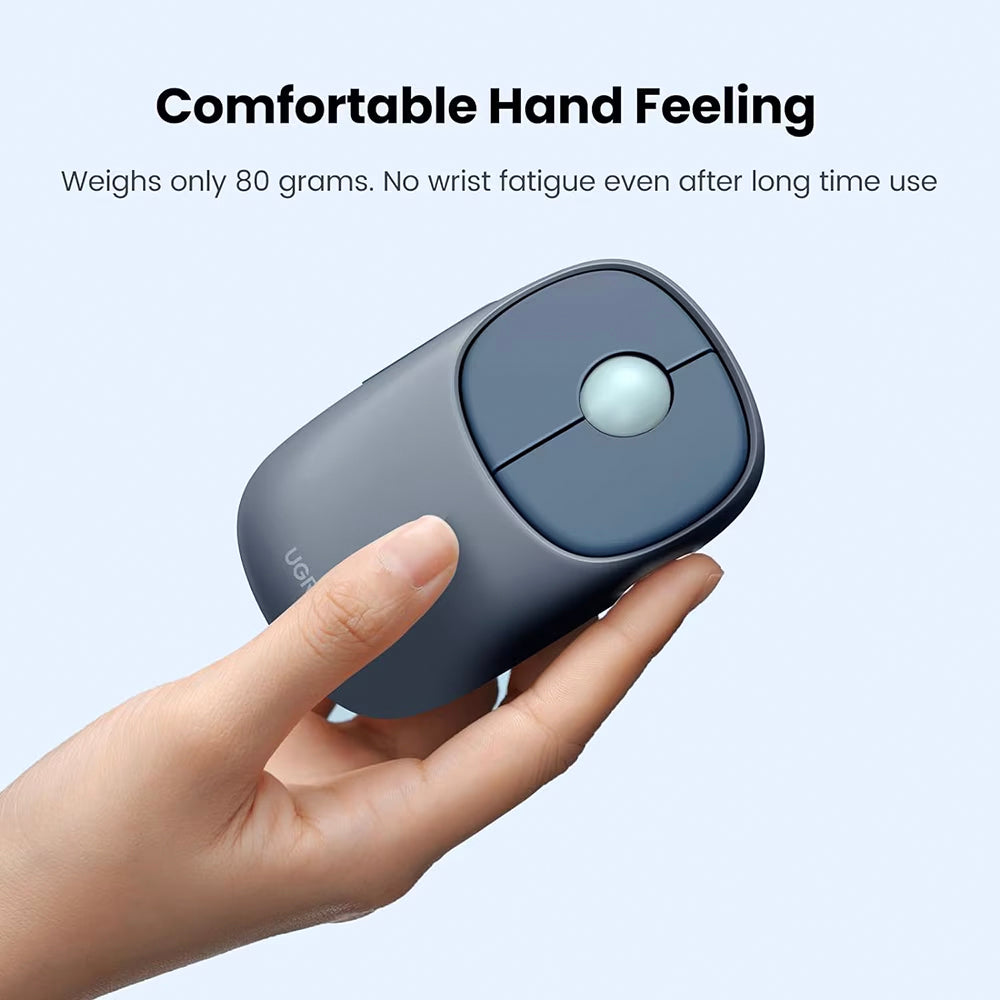 Wireless-Maus UGREEN MU102 FUN+, 4000DPI, BT / Wi-Fi, Blau