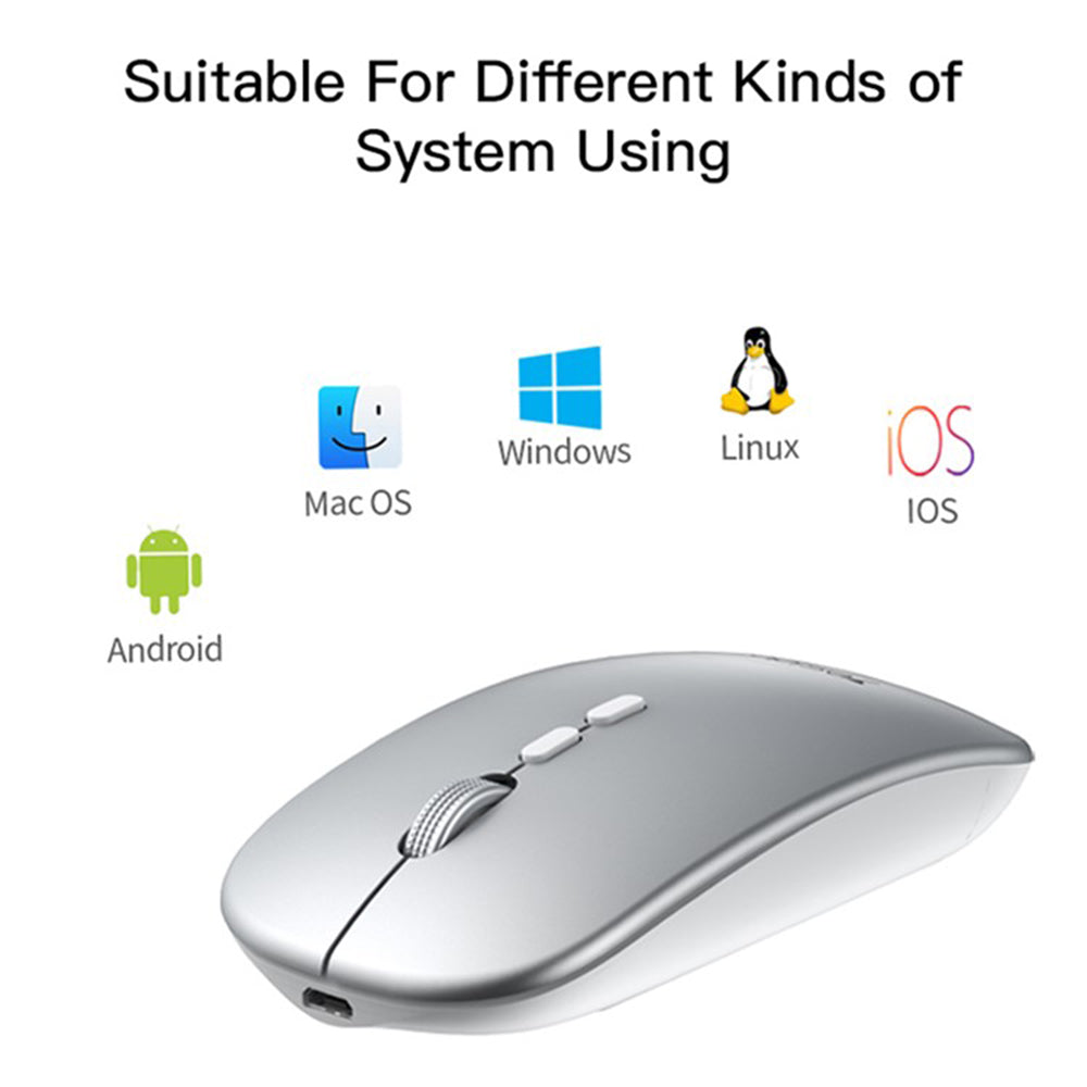 Wireless-Maus Yesido KB15, 800DPI - 1600DPI, Silber