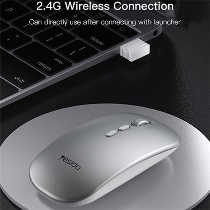 Wireless-Maus Yesido KB15, 800DPI - 1600DPI, Silber