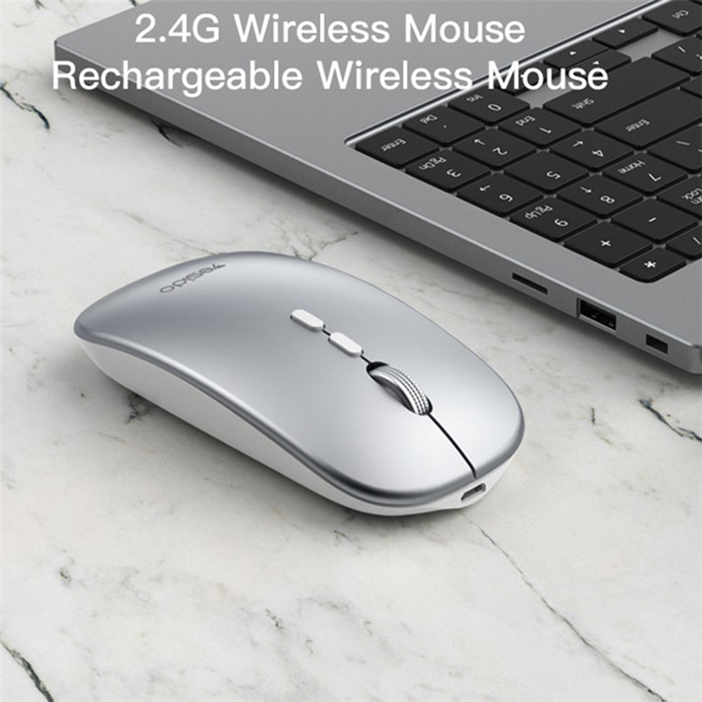 Wireless-Maus Yesido KB15, 800DPI - 1600DPI, Silber