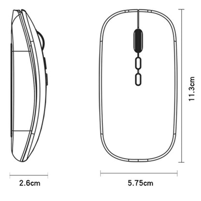 Wireless-Maus Yesido KB15, 800DPI - 1600DPI, Silber