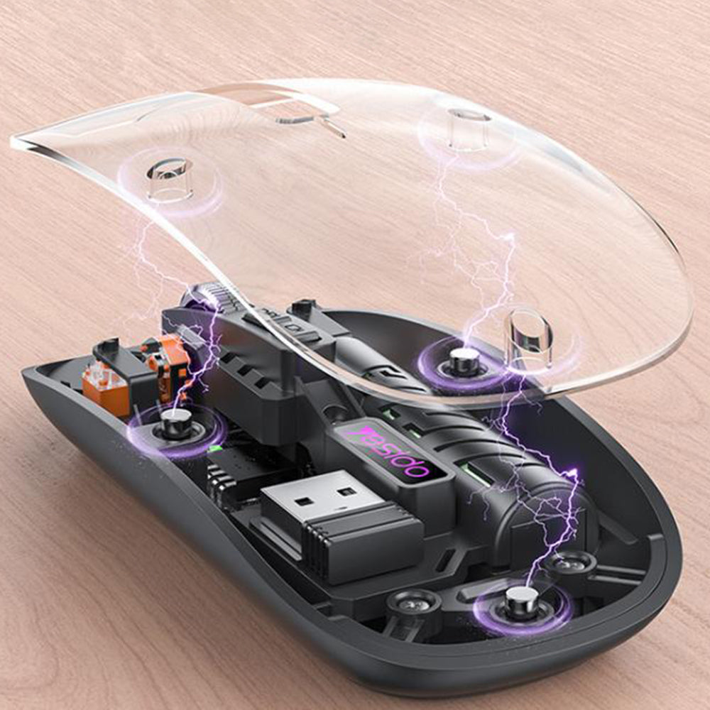 Kabellose Maus Yesido KB29, 800DPI - 1600DPI, BT / Wi-Fi, Schwarz