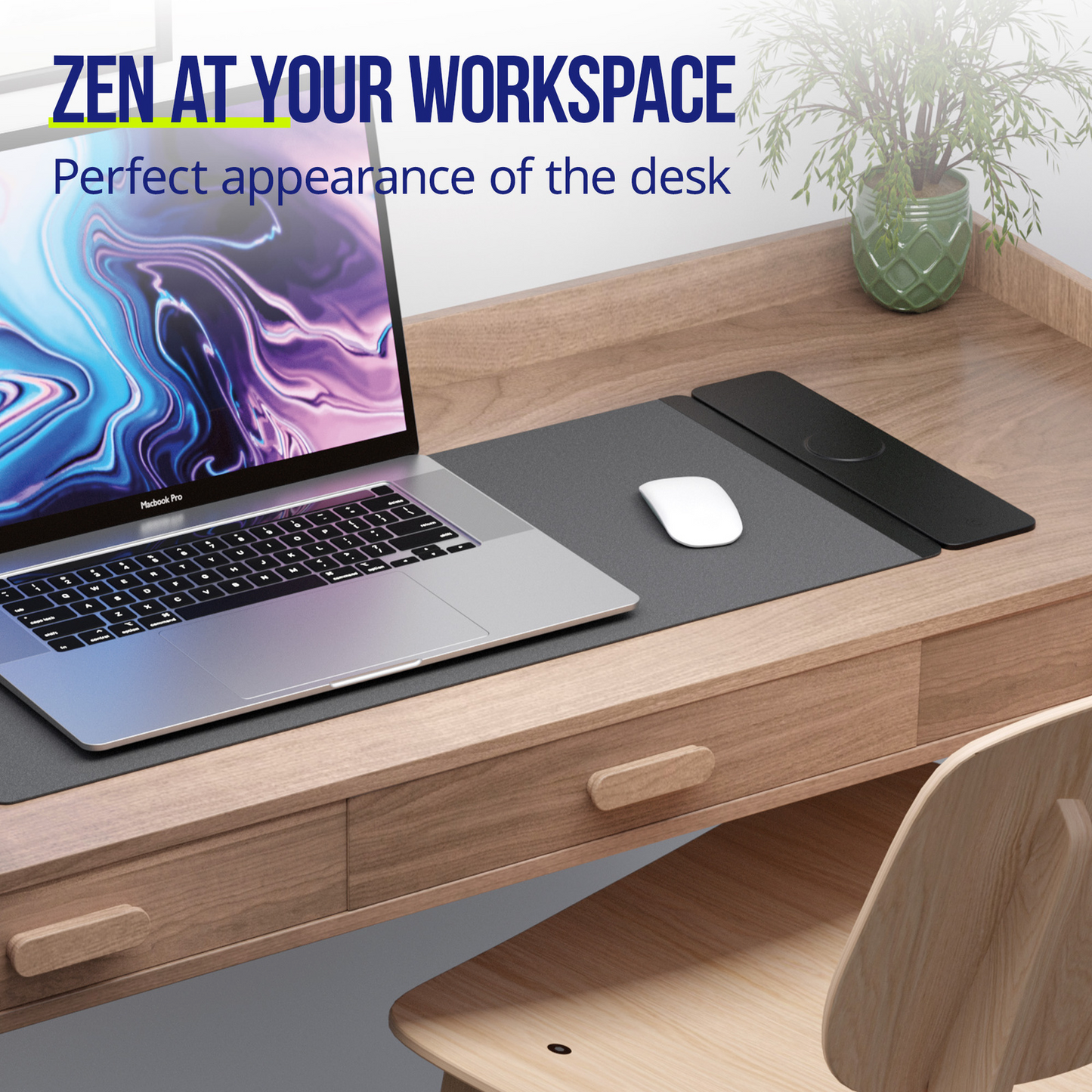 Allity MousePad. ALP-100 4in1 with Wireless Charging for Phone / Watch / Earphones, Black