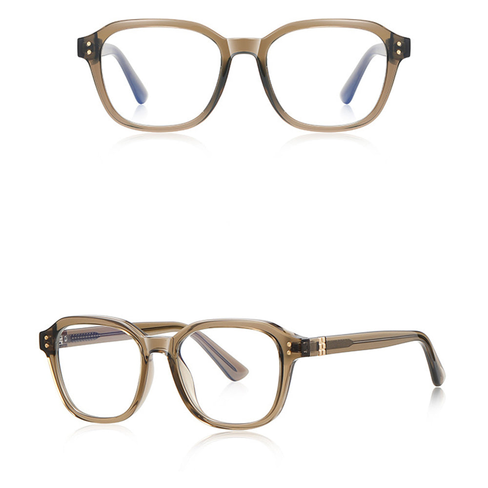 Computerbrille für Männer Techsuit 2227, Anti-Blue Light, Hellbraun