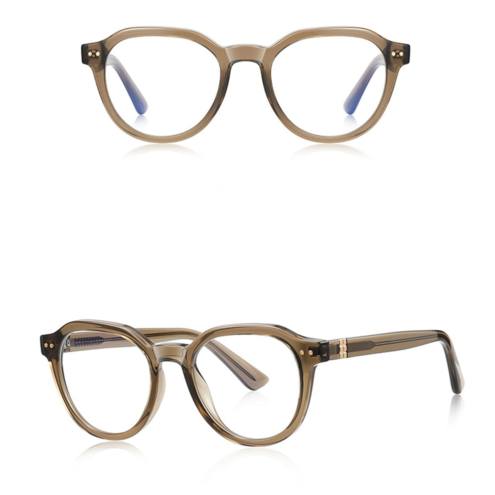 Computerbrille für Männer Techsuit 2228, Anti-Blue Light, Hellbraun