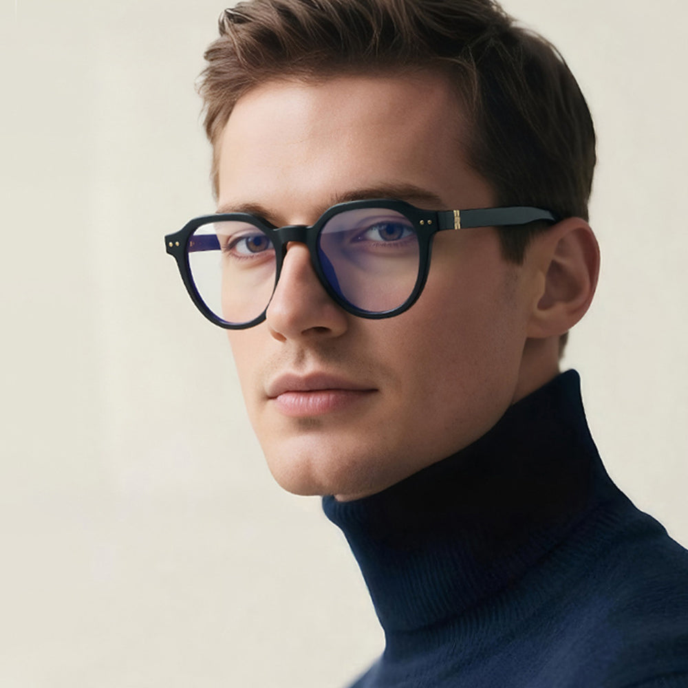 Computerbrille für Männer Techsuit 2228, Anti-Blue Light, Schwarz