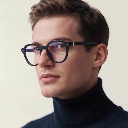 Computerbrille für Männer Techsuit 2228, Anti-Blue Light, Schwarz