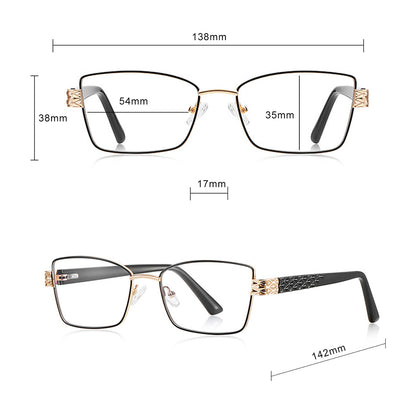 Damen Computerbrille Techsuit 3171, Anti-Blue Light, Schwarz