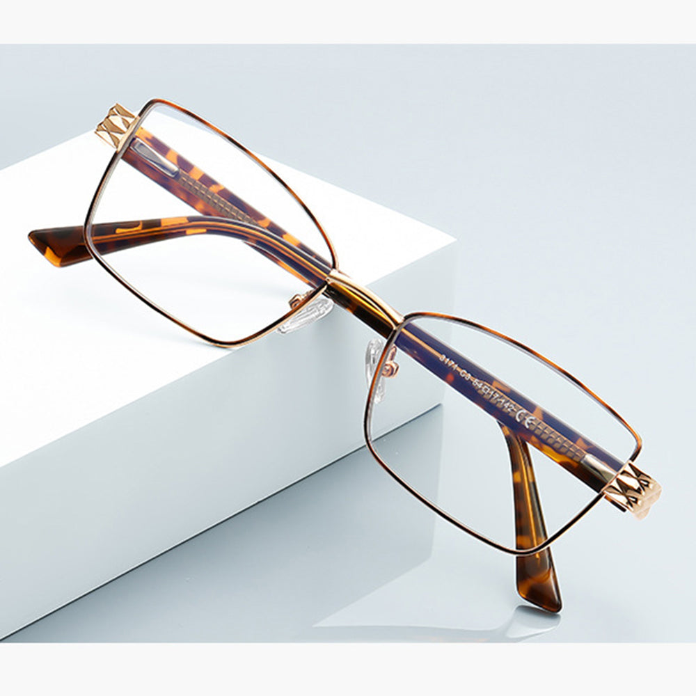 Damen Computerbrille Techsuit 3171, Anti-Blue Light, Schwarz Gold