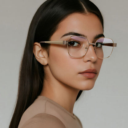 Damen-Computergläser Techsuit 3172, Anti-Blaues Licht, Roségold