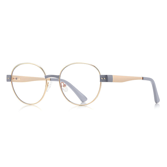 Damen-Computerbrille Techsuit 3175, Anti-Blaues Licht, Hellgold Grau