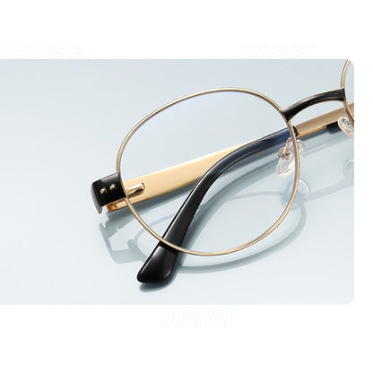 Damen-Computergläser Techsuit 3175, Anti-Blaues Licht, Gold Schwarz
